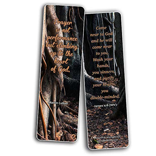 Prayer Quotes Bookmarks (30 Pack) - Handy Sample Prayer Quotes Perfect For Any Occasion