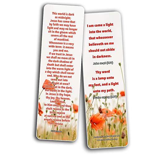 CH Spurgeon Devotional Bookmarks (60 Pack) - Quotes and Sayings from CH Spurgeon that are Simple and Easy to Read