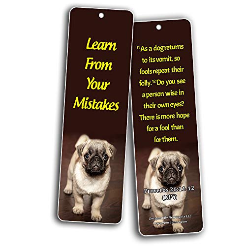 Bible Verses on Learning From Mistakes to Become a Stronger Christian Bookmarks (60 Pack) - Perfect Giveaways for Sunday School and Ministries Designed to Inspire Women and Men