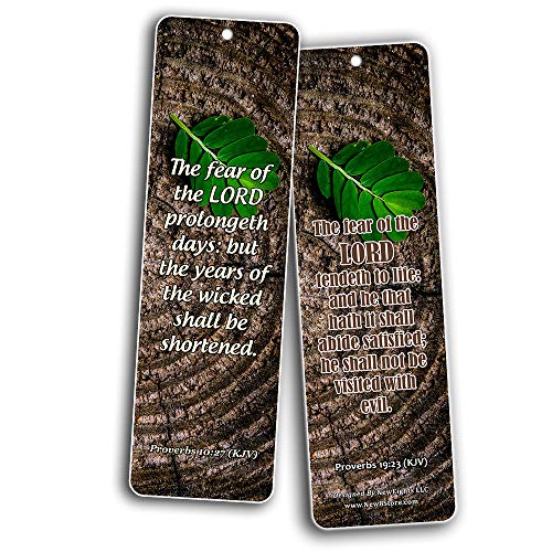 KJV Scriptures Bookmarks - Fear of The Lord (30-Pack) - Great Bible Text Compilation that is Handy and Easy To Bring Along With