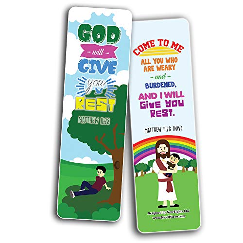 Top Bible Verses for God's Promises Bookmarks for Kids (30-Pack) - Stocking Stuffers for Boys Girls - Children Ministry Bible Study Church Supplies Teacher Classroom Incentives Gift