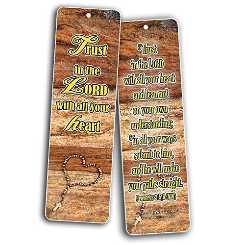 Religious Bookmarks Cards NIV (30-Pack)- Be Strong & Courageous - The Lord is My Shepherd - Christian Faith Gifts for Baptism Birthday Cell Group VBS Easter Thanksgiving -Prayer Cards - War Room