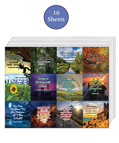 Religious Victory and Priorities in Life Stickers (10 Sheets) - Assorted Mega Pack of Inspirational Stickers