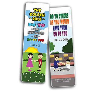 Top Bible Verses for Cultivating Good Character Bookmarks for Kids (30-Pack) - Stocking Stuffers for Boys Girls - Children Ministry Bible Study Church Supplies Teacher Classroom Incentives Gift