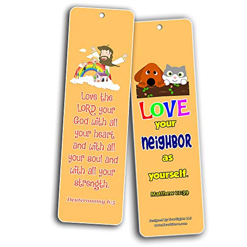 Kids Memory Verse Bookmarks About Faith Wisdom Courage (30-Pack) - Handy Memory Verses for Kids Perfect for Children?s Ministries and Sunday Schools