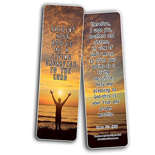 Bible Verses on Surrender to God Bookmarks (30-Pack) - Handy Reminder About Surrendering to God