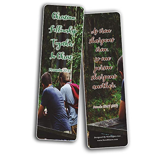 Scriptures Bookmarks - Bible Verses about Friendship (60 Pack) - Perfect Gift away for Sunday School and Ministries - Stocking Stuffers Adoration Devotional Bible Study - Church Ministry Supplies
