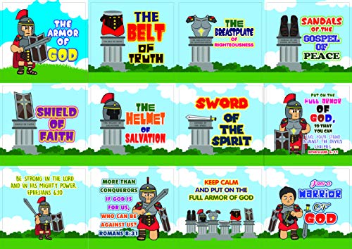 Armor of God Bookmarks and Stickers for Kids