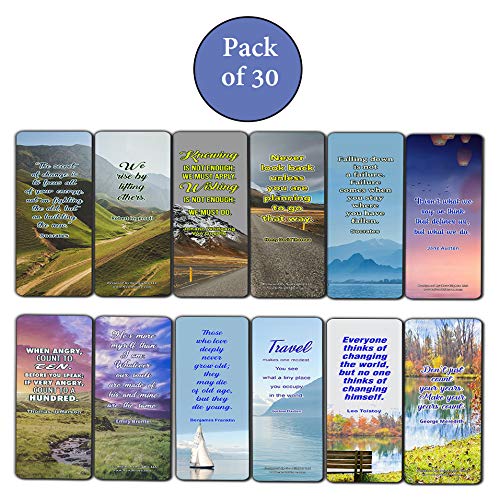 Inspirational Quotes Bookmarks Cards Series 3 (12-Pack)