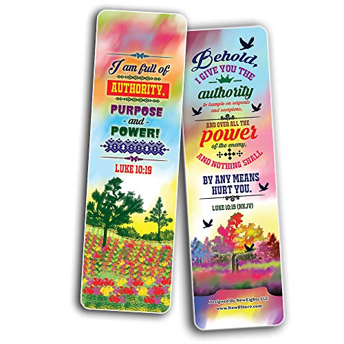 I AM Daily Declaration for Christian Bookmarks NKJV Series 2 (60-Pack) - Church Memory Verse Sunday School Rewards - Christian Stocking Stuffers Birthday Party Favors Assorted Bulk Pack