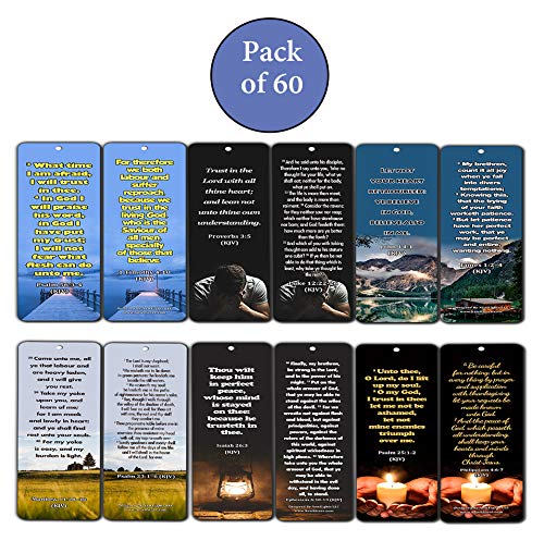 Success Bible Verses Bookmarks KJV (60-Pack) - Handy Bible Verses About Success Collection