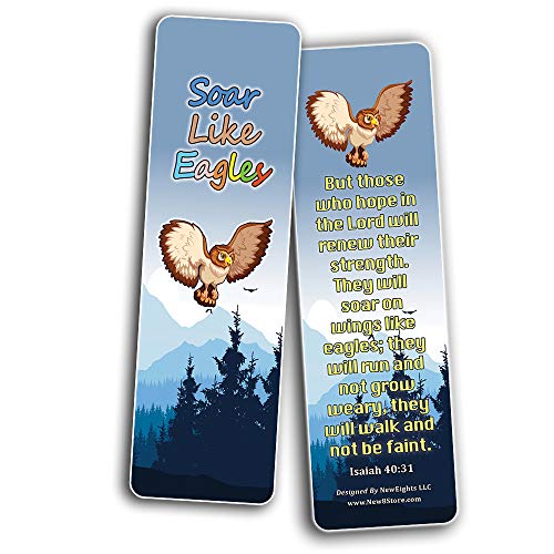 Encouraging Bible Verses Bookmarks for Kids (60-Pack) - Animal Series 3 - Perfect Giveaways for Ministries and Sunday Schools