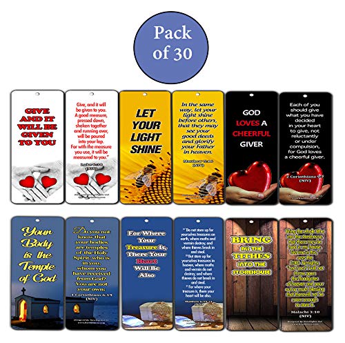 Bible Verses About Stewardship Bookmarks (30 Pack) - Inspiring Stewardship Bible Verses That Are Worth Highlighting