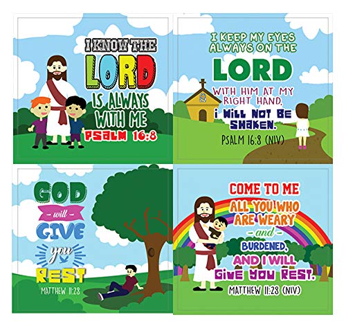 Top Bible Verse for God's Promises Stickers (10-Sheet) - Stocking Stuffers for Boys Girls - Children Ministry Bible Study Church Supplies Teacher Classroom Incentives Gift