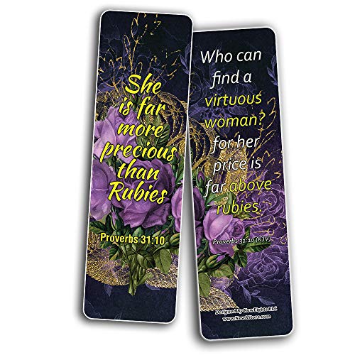 Virtuous Women Proverbs 31 KJV Scriptures Bookmarks for Women (12-Pack)