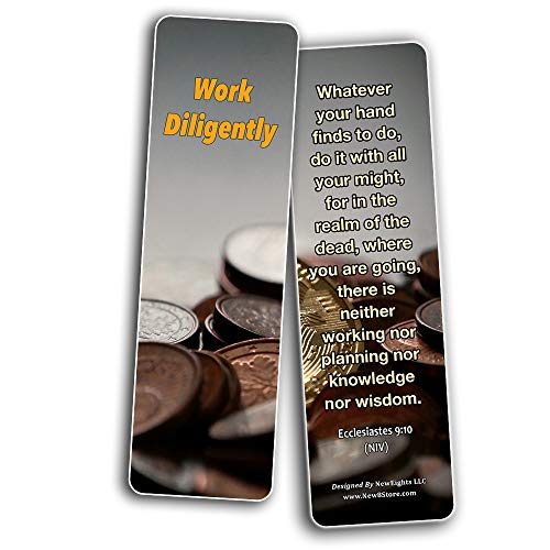 Christian Bookmarks for Biblical Financial Principles Series 1 (60-Pack) - Bible Study Resources Materials - Great Stocking Stuffer Easter Cards