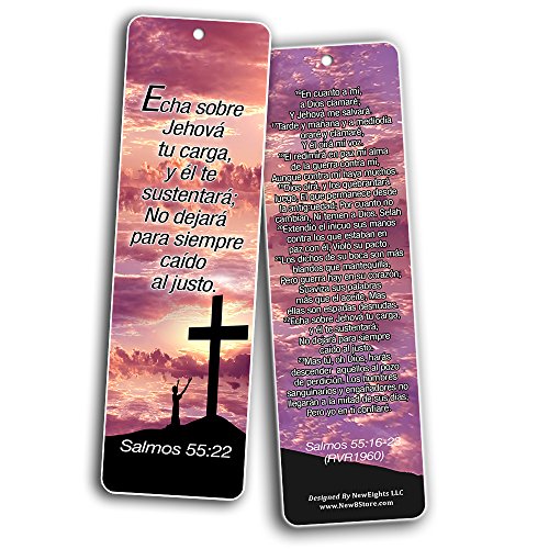 Spanish Bookmarks - Popular Inspirational Bible Verses (30-Pack) - Awesome Collection of Spanish Bookmarks