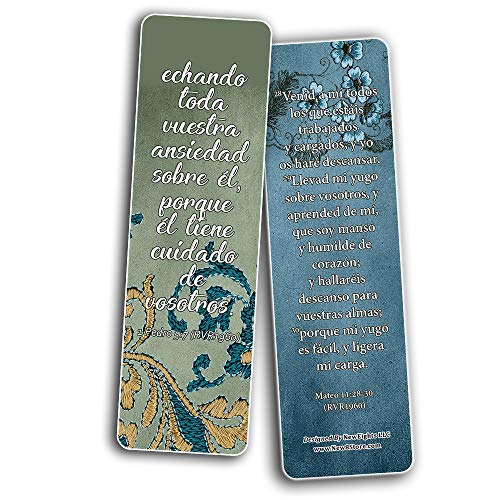Spanish Vintage Favorite Scriptures Bookmarks for Women (60-Pack) - Great Giveaways for Ministries and Sunday Schools