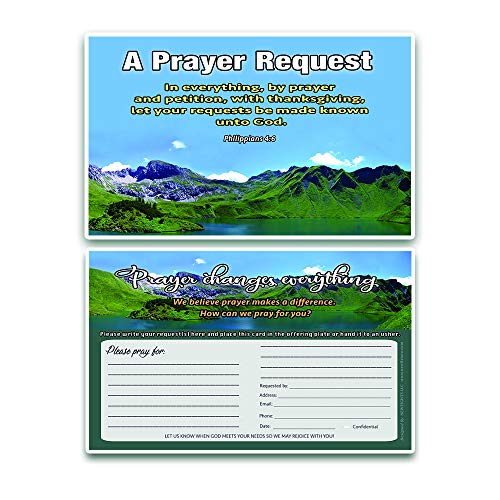 Prayer Request Pew Cards (60-Pack) - NEPC1040 Scenery - Track Down Prayer Request Efficiently