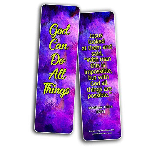 Sovereignty of God Bible Scriptures Bookmarks (60 Pack) - Perfect Giveaways for Sunday School and Ministries