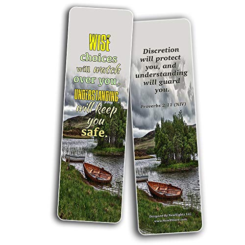 Scriptures Cards Bookmarks About Wisdom and Discernment (60 Pack) - Bible Verses About What Does the Bible Say About Discernment