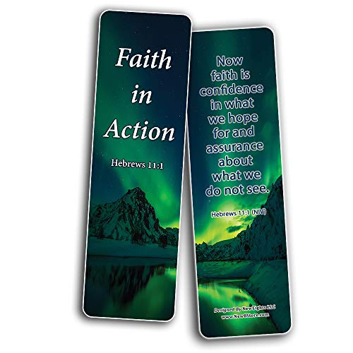 Step Out in Faith Memory Verses Bookmarks (30-Pack) - Handy Trust in God Scripture Cards Buy in Bulk