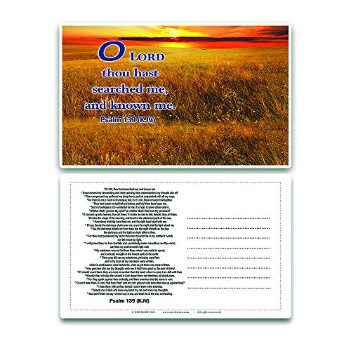 Religious Postcards (30-Pack) - Psalms KJV Psalm 91 46 118 121 139 144 - Bulk Collection & Gift with Inspirational, Motivational, Encouragement Messages