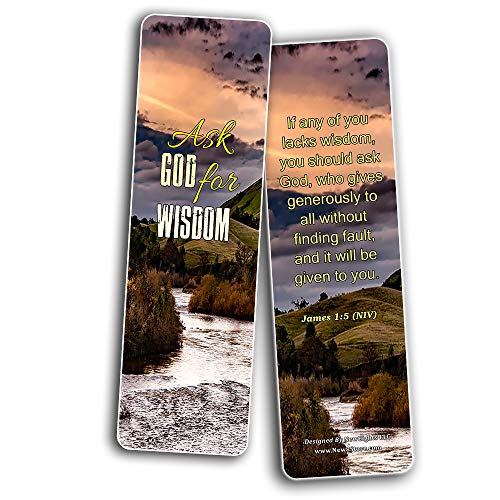 Scriptures Cards Bookmarks About Wisdom and Discernment (60 Pack) - Bible Verses About What Does the Bible Say About Discernment