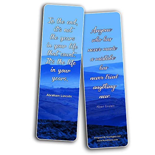 Inspirational Quotes Bookmarks Cards Series 4 (12-Pack)