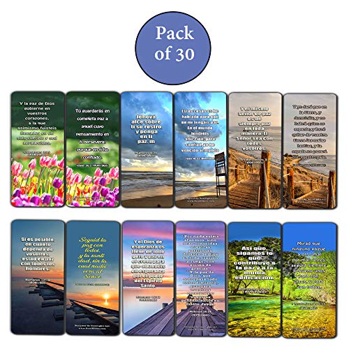 Spanish Bookmarks - Popular Inspirational Bible Verses (30-Pack)