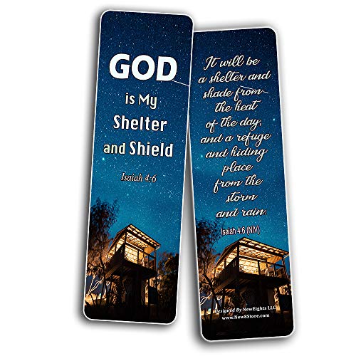 Christian Bookmarks Scriptures to Help You Survive The Storms of Life (60 Pack) - Coronavirus Protection Bible Promises - Perfect Giftaway for Sunday School Ministries Encouragement Gifts