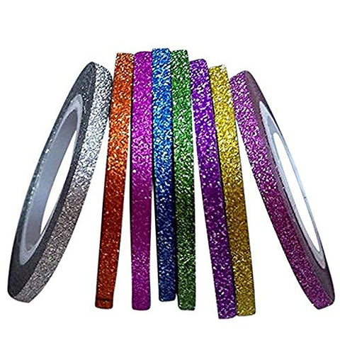 New8Beauty Nail Polish Strips 8-Pack - Nail Striping Tape for Nail Art Decoration Stickers 3mm Thick