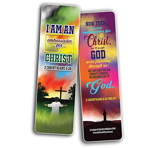 I AM Daily Declaration for Christian Bookmarks NKJV Series 3 (60-Pack) - Church Memory Verse Sunday School Rewards - Christian Stocking Stuffers Birthday Party Favors Assorted Bulk Pack