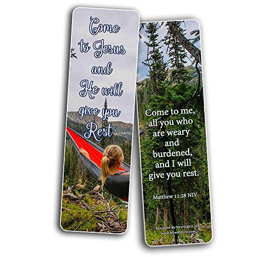 Encouraging Scriptures Bookmarks About Rest and Renewal (30-Pack)