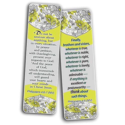 Memory Bible Verses Bookmarks Cards (60-Pack) - Floral Flowers Christian Living Encouragement Gifts for Women Mom Girls Stocking Stuffers