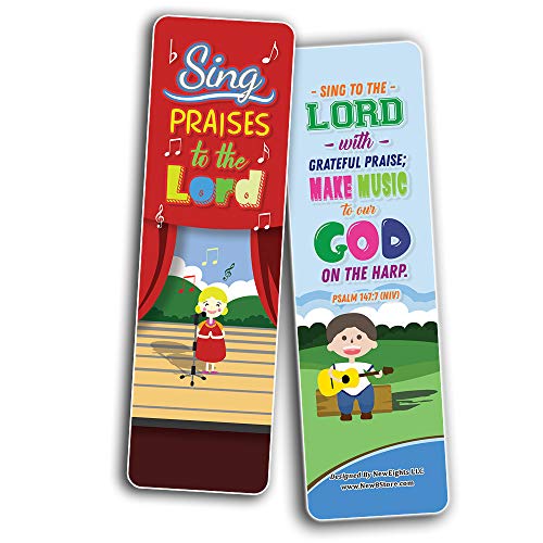 Top Bible Verses for Gratitude Bookmarks for Kids (60-Pack) - Church Memory Verse Sunday School Rewards - Christian Stocking Stuffers Birthday Party Favors Assorted Bulk Pack