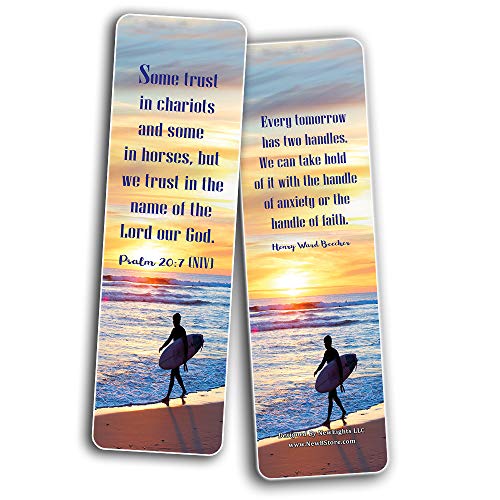 Faith Scriptures Cards Bookmarks (30-Pack) - Christian Stocking Stuffers Birthday Assorted Bulk Pack - Church Memory Verse Sunday School Rewards