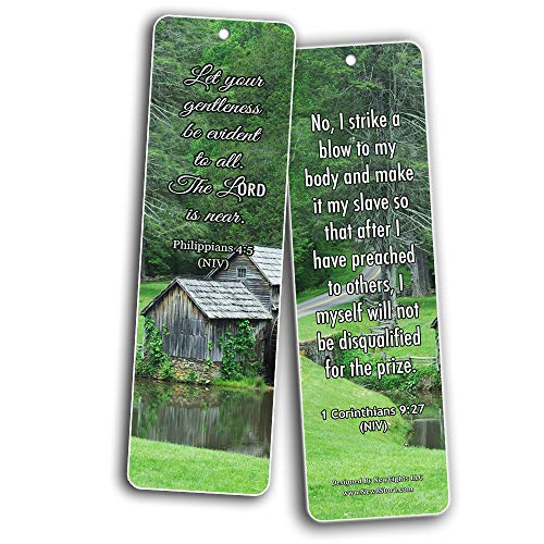 Bible Verses Related to Temperance Bookmarks (30-Pack) - Handy Bible Verses on How To Practice Temperance