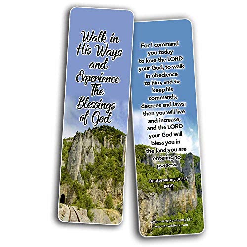 Powerful Bible Verses Bookmarks - Blessings (60 Pack) - Perfect Giveaways for Sunday School and Ministries Designed to Inspire Women and Men