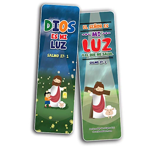 Spanish Knowing God Christian Bookmarks Cards (30-Pack) - Stocking Stuffers for Boys Girls - Children Ministry Bible Study Church Supplies Teacher Classroom Incentives Gift