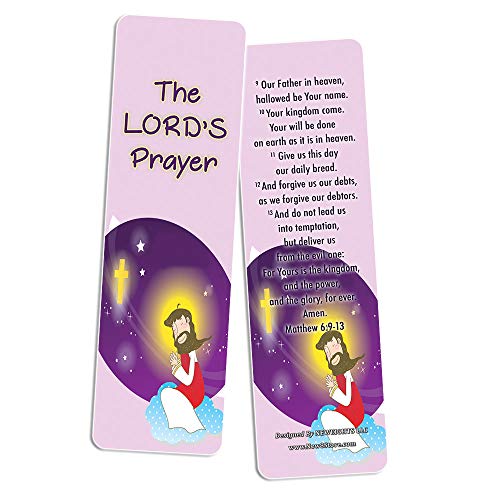 Christian Bookmarks Cards for Kids (60-Pack) - Scripture Bible Verses - Psalm 23 - Great Stocking Stuffers for Easter Baptism Thanksgiving Christmas Sunday School - Prayer Cards - War Room Decor