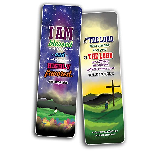 I AM Daily Declaration for Christian Bookmarks NKJV Series 3 (60-Pack) - Church Memory Verse Sunday School Rewards - Christian Stocking Stuffers Birthday Party Favors Assorted Bulk Pack