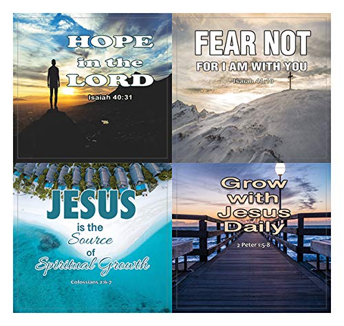 Christian Spiritual Growth Inspirational Stickers (10 Sheets) - Assorted Mega Pack of Inspirational Stickers