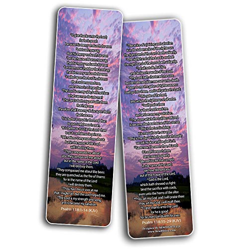 Christian KJV Version Bible Scripture Prayer Cards (30-Pack) - Psalm 46, Psalm 91, Psalm 118, Psalm 121, Psalm 139, Psalm 144 - Bible Study Religious Gifts