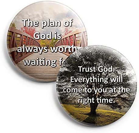 "The Lord Has Awesome Plans For You Pinback Buttons (1 Set x 10 Designs) - Large 2.25"" VBS Church Giveaways Encouragement Gift Token for Teens & Adults"