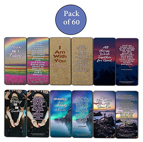 Bible Verses Bookmarks For Those Dealing With Disappointment (60 Pack) - Perfect Giftaway for Sunday School and Ministries