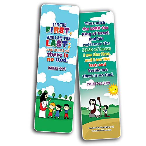 Jesus is the Way KJV Bookmarks Cards for Kids (30-Pack) - Stocking Stuffers for Boys Girls - Children Ministry Bible Study Church Supplies Teacher Classroom Incentives Gift