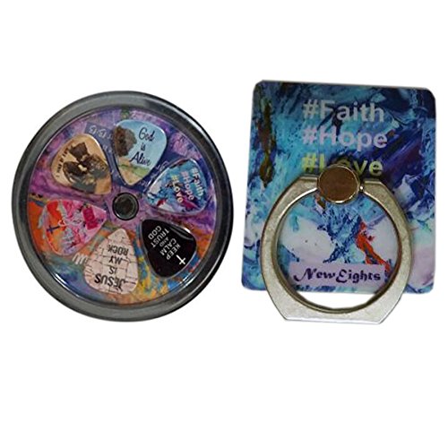 Christian Guitar Picks & Cell Phone Holders (Faith Hope Love)
