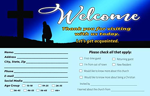 Church Visitor Card and Prayer Request Card Set A