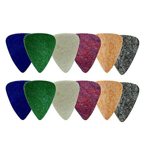 Ukulele Picks (12 Pack Multi Colors) - Uke Felt Pick Feltrum - Fits Hawaiian Uke Soprano Concert Tenor & Baritone by NewEights